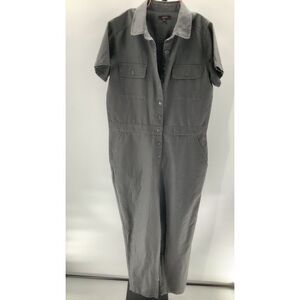 Quince Gray Short Sleeve Jumpsuit
